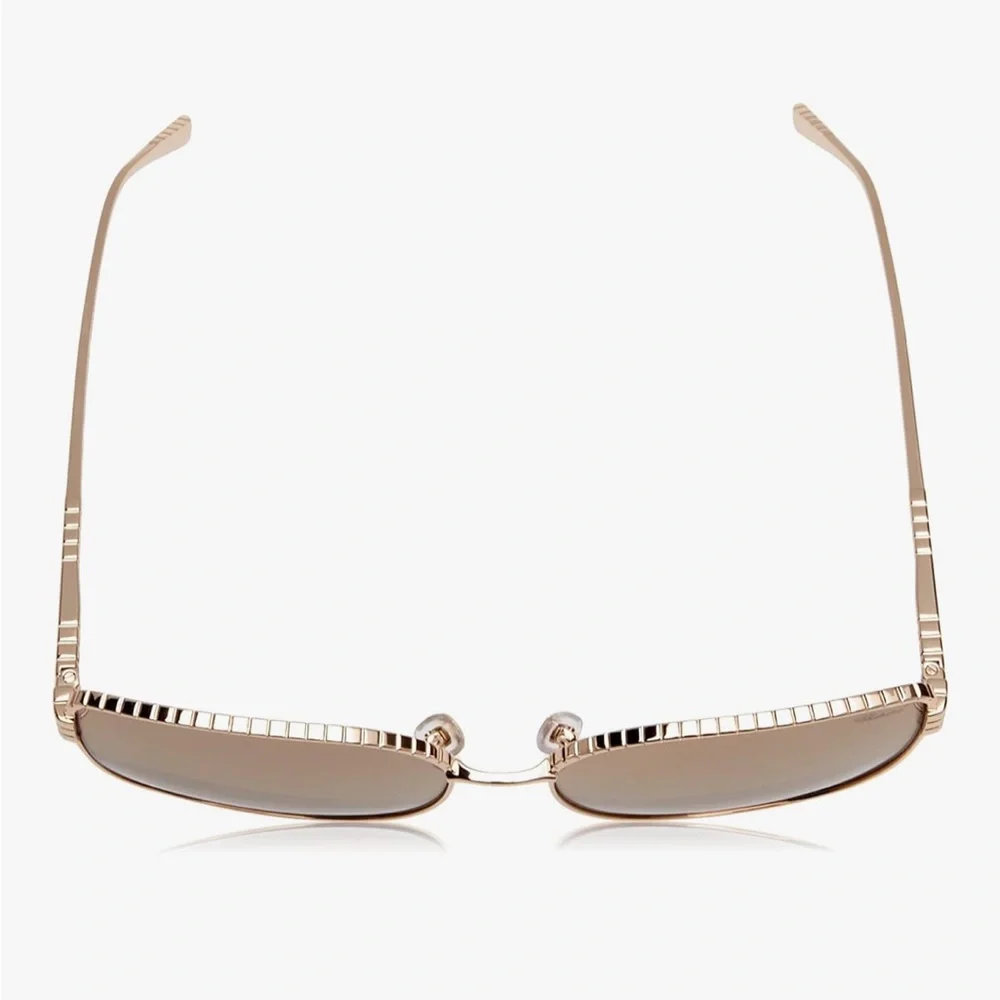 NWT Chopard Gold Butterfly Sunglasses Metal Frame Smoke Gradient Lenses